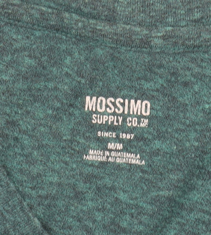 Mossimo Womens Green V-Neck Short Sleeve Basic T-Shirt Size M