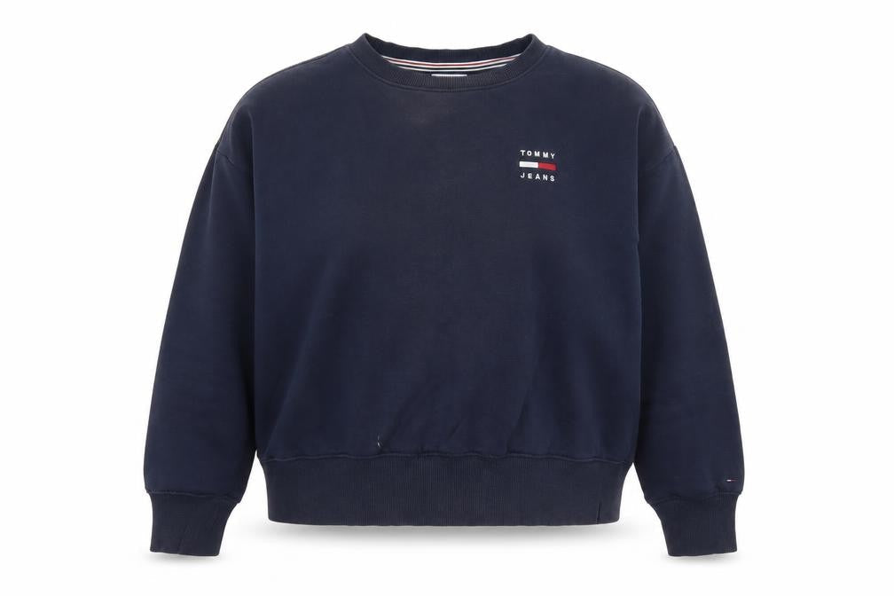 Womens UK Size M Tommy Jeans Blue Pullover Sweatshirt