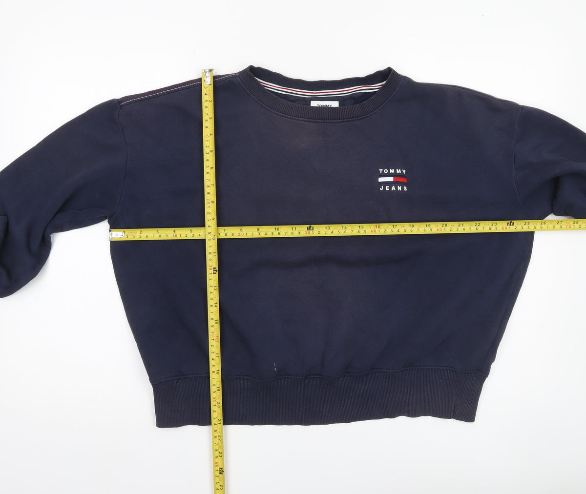 Womens UK Size M Tommy Jeans Blue Pullover Sweatshirt