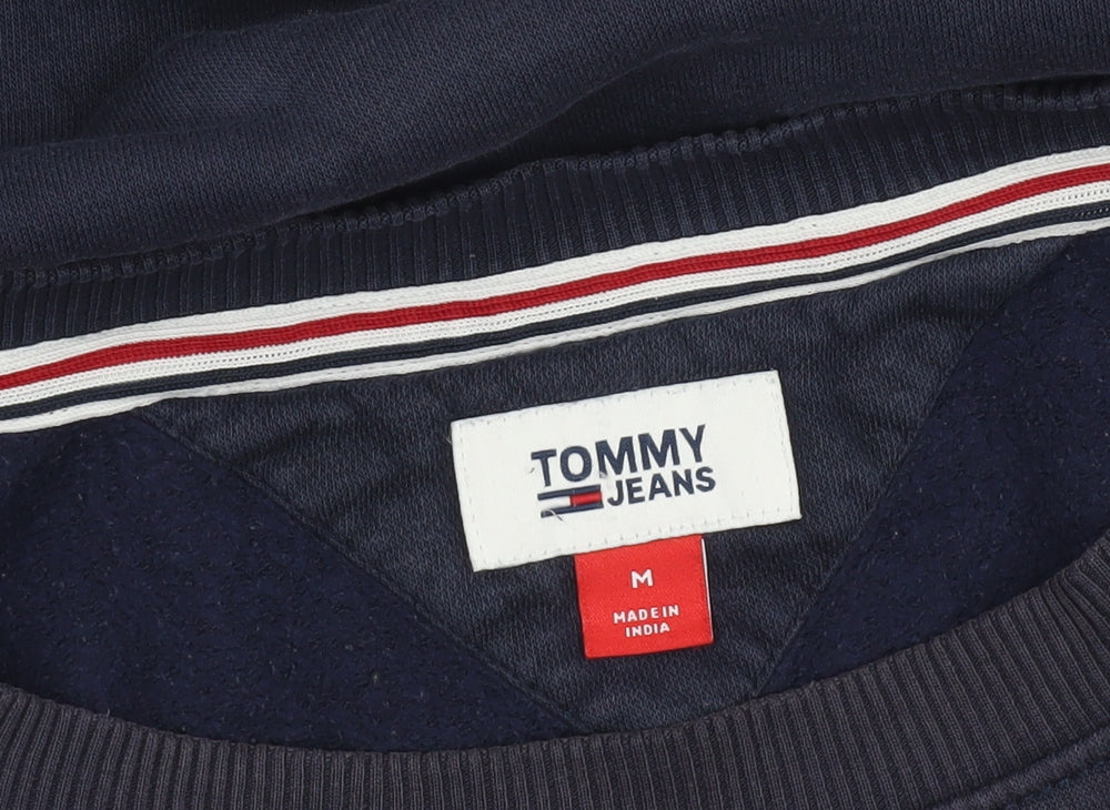 Womens UK Size M Tommy Jeans Blue Pullover Sweatshirt