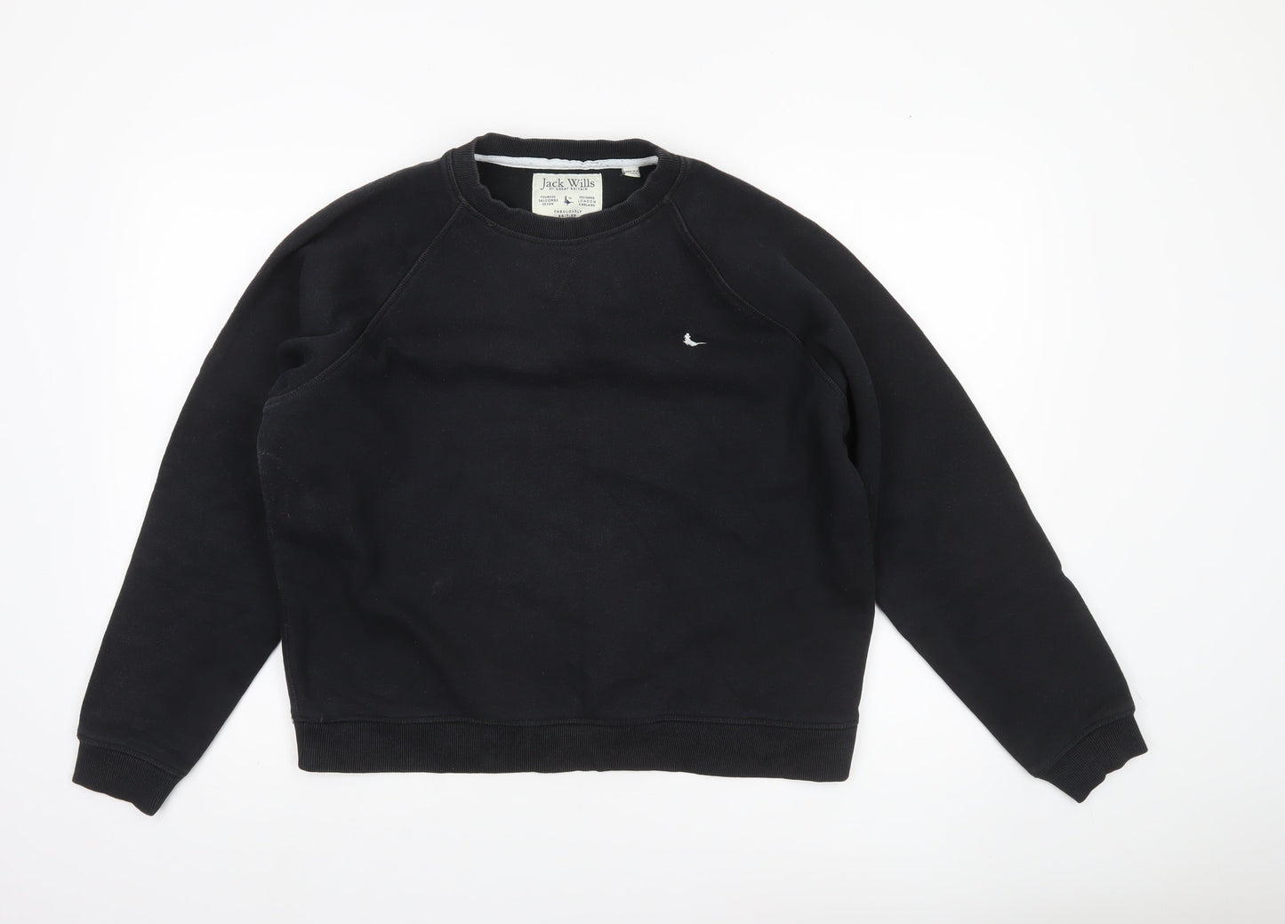Womens UK Size 14 Jack Wills Black Pullover Sweatshirt