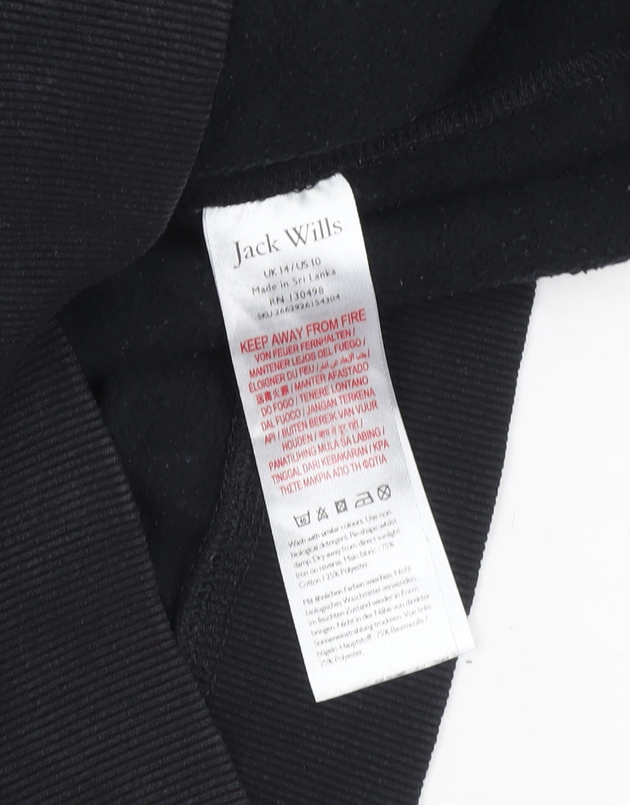 Womens UK Size 14 Jack Wills Black Pullover Sweatshirt