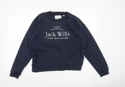 Womens UK Size 10 Jack Wills Blue Pullover Sweatshirt