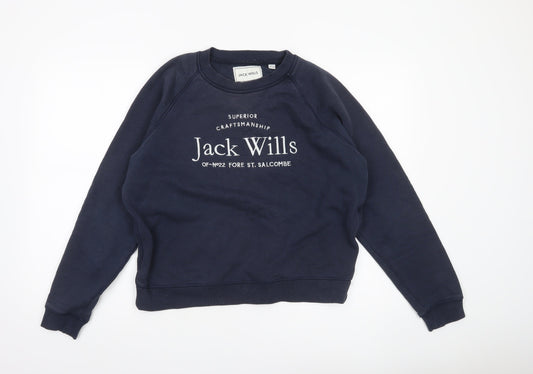 Womens UK Size 10 Jack Wills Blue Pullover Sweatshirt