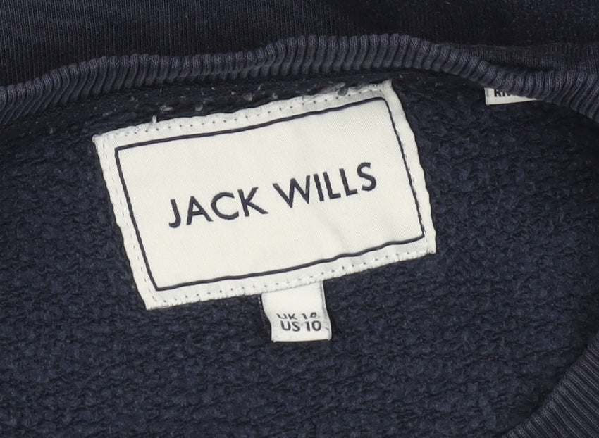 Womens UK Size 10 Jack Wills Blue Pullover Sweatshirt