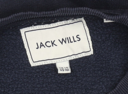 Womens UK Size 10 Jack Wills Blue Pullover Sweatshirt