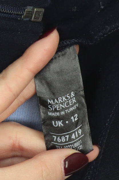 Marks and Spencer Women’s Blue Zip Front Basic Jacket UK 12
