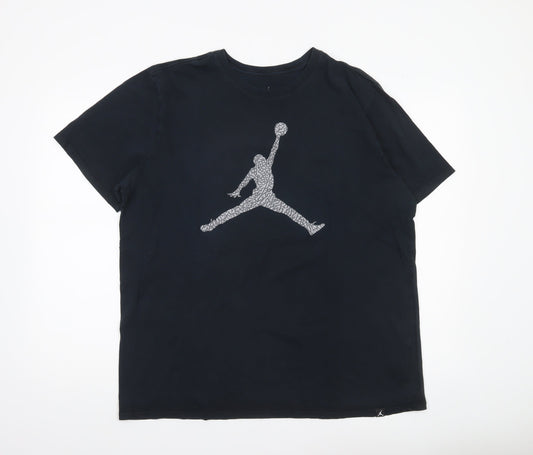 Nike Jordan Men’s Black XL Graphic Print Crew Neck T-Shirt