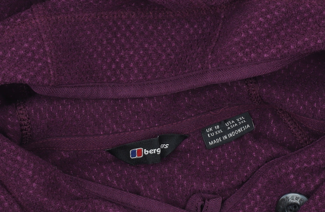 Berghaus Womens Purple Hoodie Size 18 Outdoor Hiking Fleece