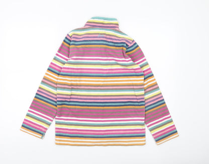 Joules Girls Multicoloured Striped Henley Sweatshirt Age 11-12 Years