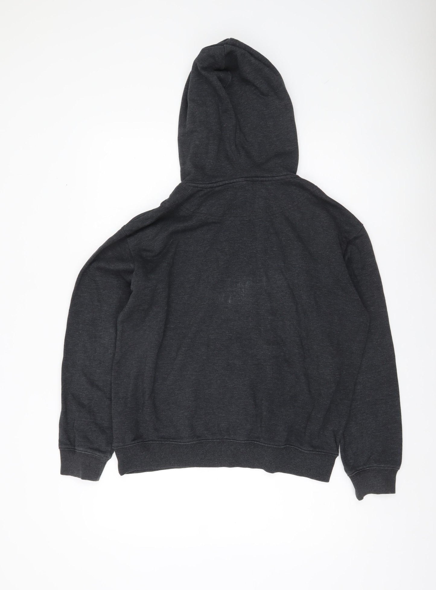 H&M Men's Black Small Pullover Hoodie Cotton Blend Fleece