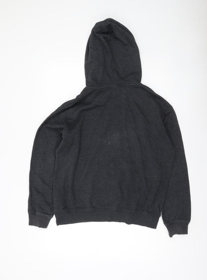 H&M Men's Black Small Pullover Hoodie Cotton Blend Fleece
