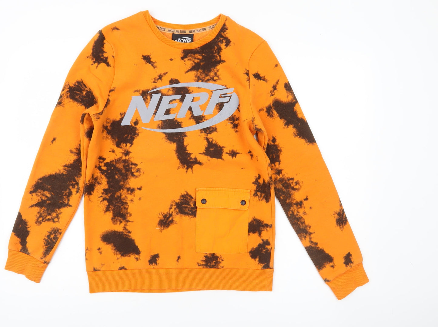 George Boys Orange Nerf Sweatshirt 13-14Y Pullover Graphic Print