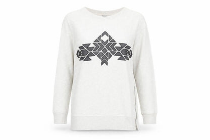Gap Womens Grey Tunic Sweatshirt M Long Sleeve Zip Graphic Print