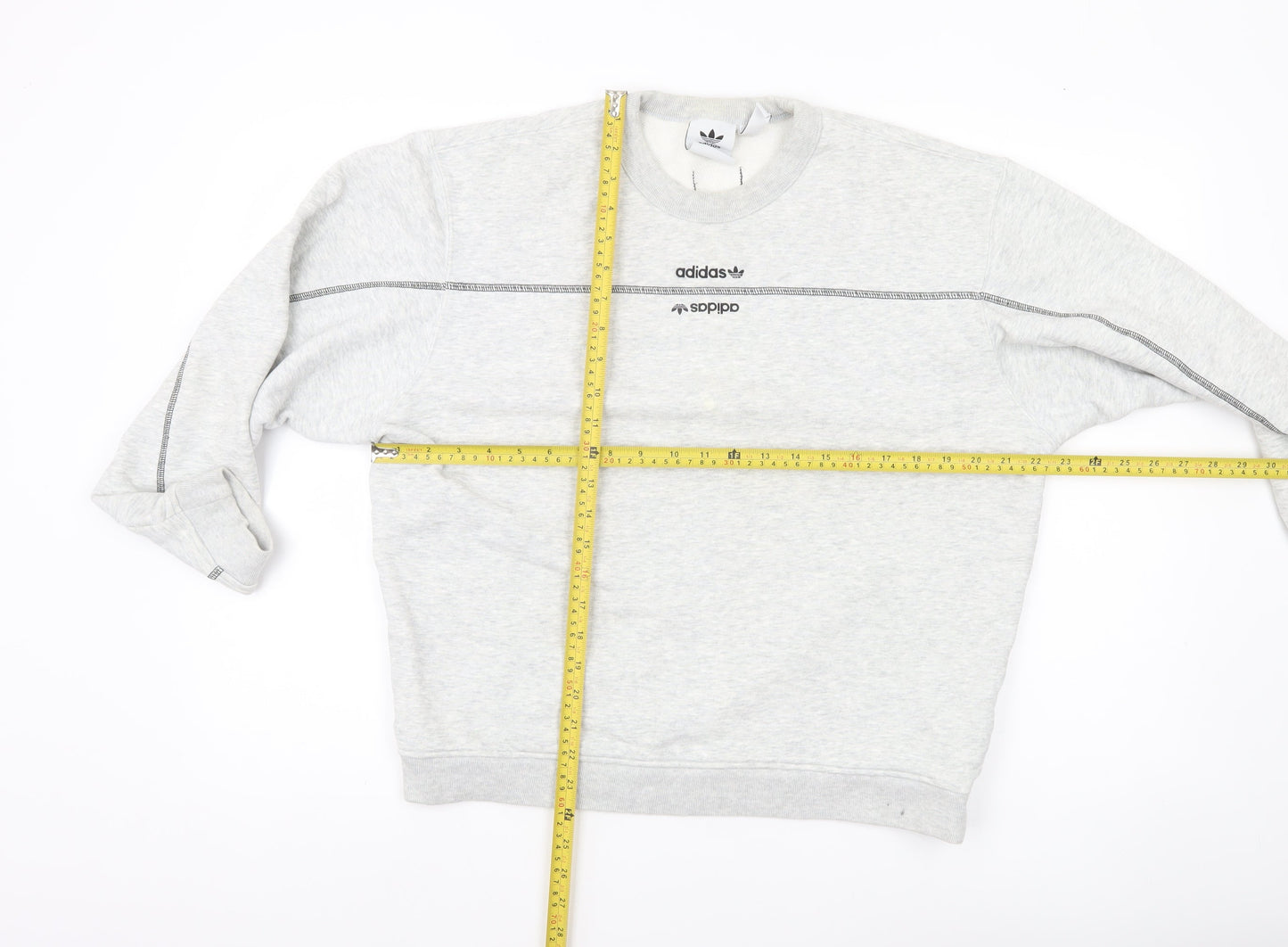 Adidas Women Grey Crew Neck Sweatshirt Size 10 Long Sleeve