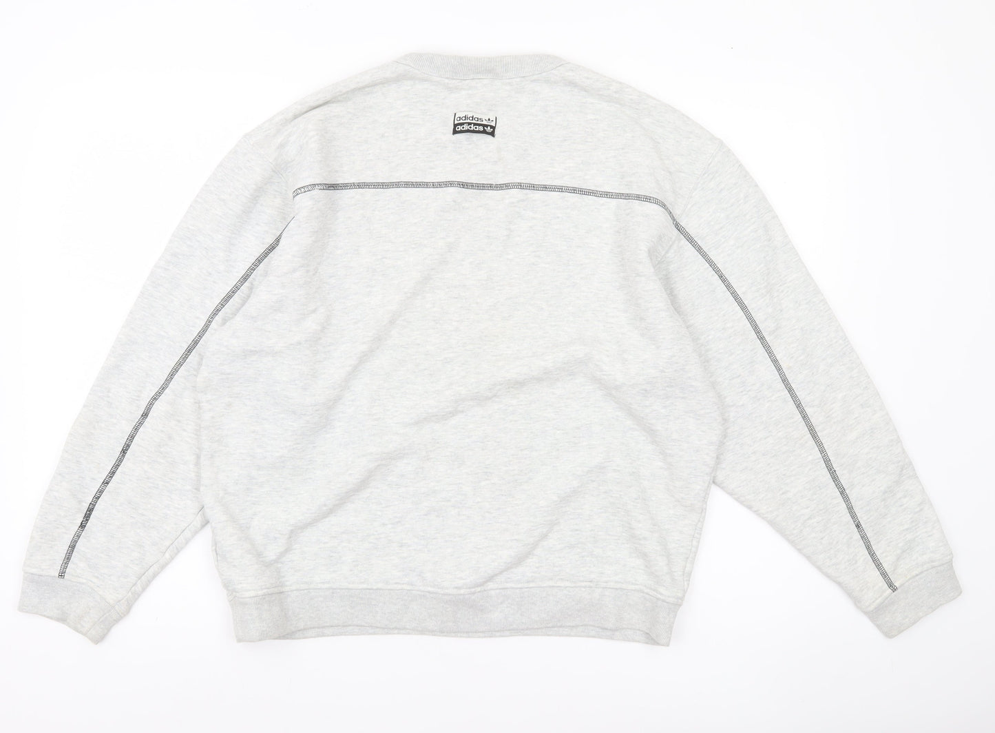 Adidas Women Grey Crew Neck Sweatshirt Size 10 Long Sleeve