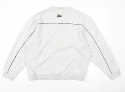 Adidas Women Grey Crew Neck Sweatshirt Size 10 Long Sleeve