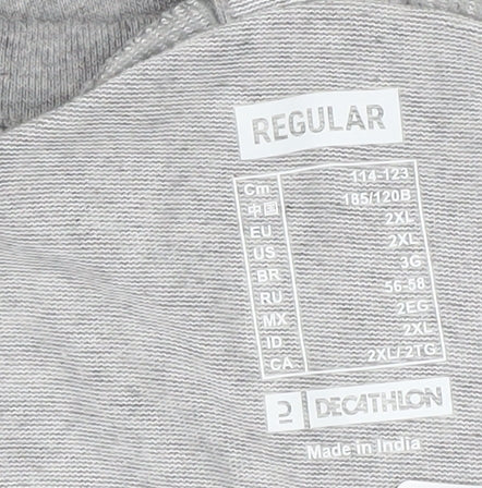 Decathlon Men’s Grey 2XL Regular Fit City Graphic Print T-Shirt