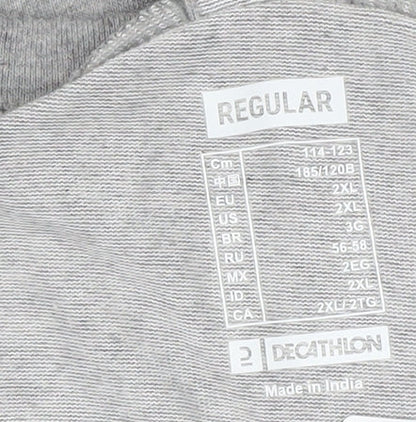 Decathlon Men’s Grey 2XL Regular Fit City Graphic Print T-Shirt