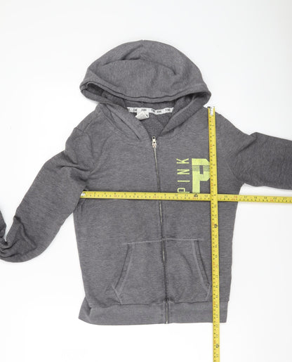 Victoria's Secret PINK Women's Grey Full Zip Hoodie Size S