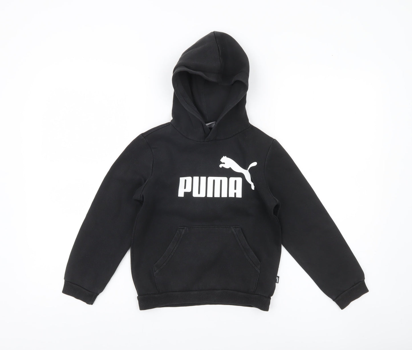Boys UK Size 7-8 Years PUMA Black Pullover Hoodie