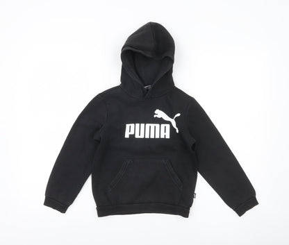 Boys UK Size 7-8 Years PUMA Black Pullover Hoodie