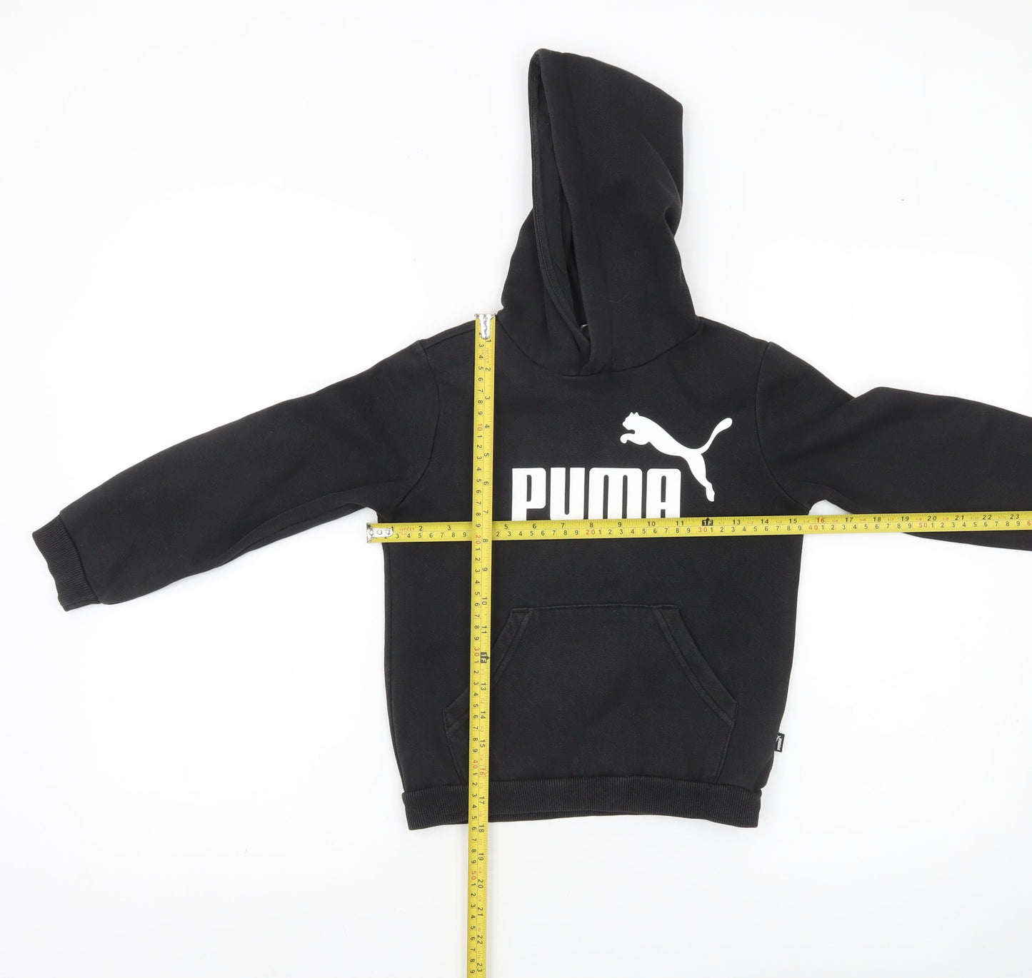 Boys UK Size 7-8 Years PUMA Black Pullover Hoodie