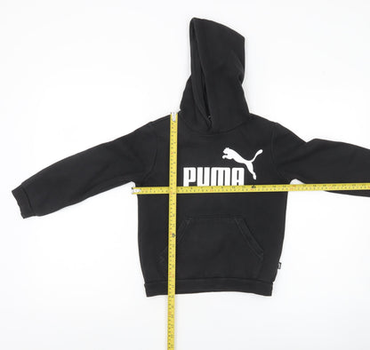 Boys UK Size 7-8 Years PUMA Black Pullover Hoodie
