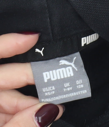 Boys UK Size 7-8 Years PUMA Black Pullover Hoodie