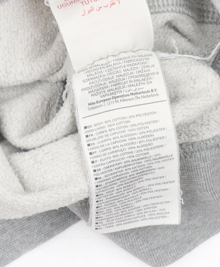 Boys UK Size 13-14 Years Nike Grey Pullover Hoodie