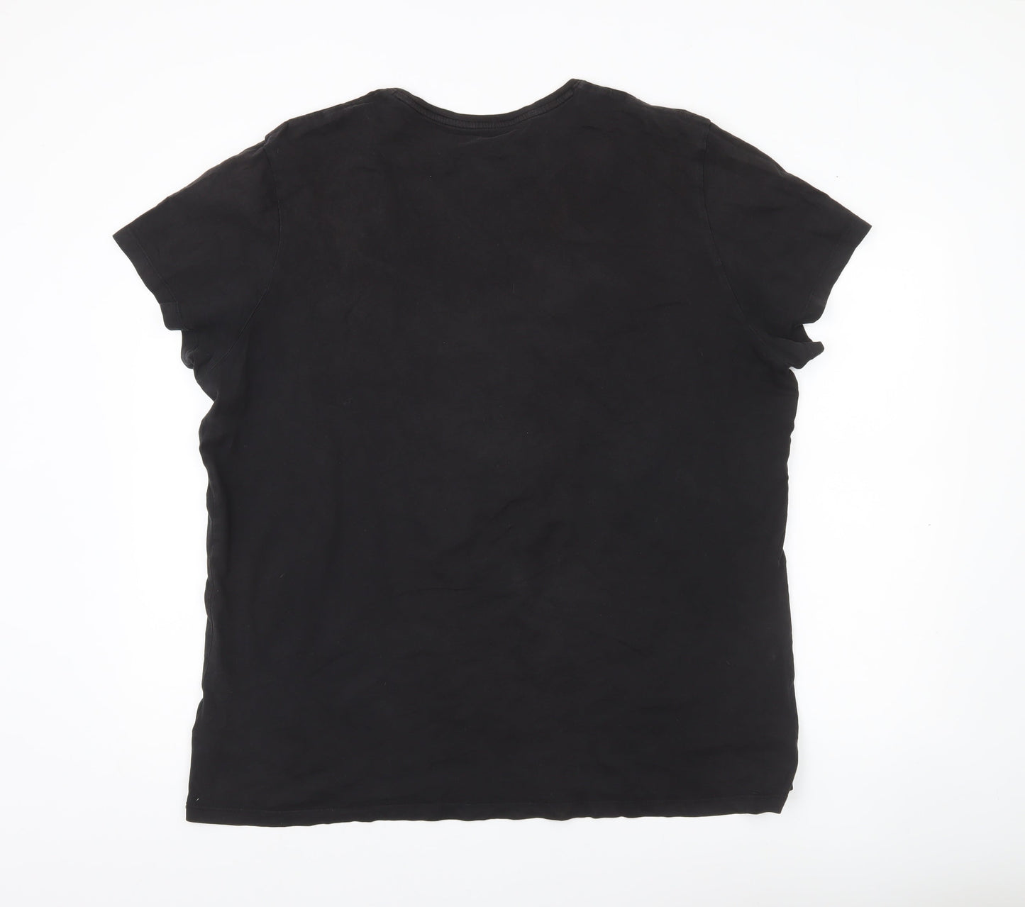 Timberland Men's Black Large Logo Graphic T-Shirt Cotton