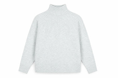Marks and Spencer Womens Green M Mock Neck Cable Knit Jumper