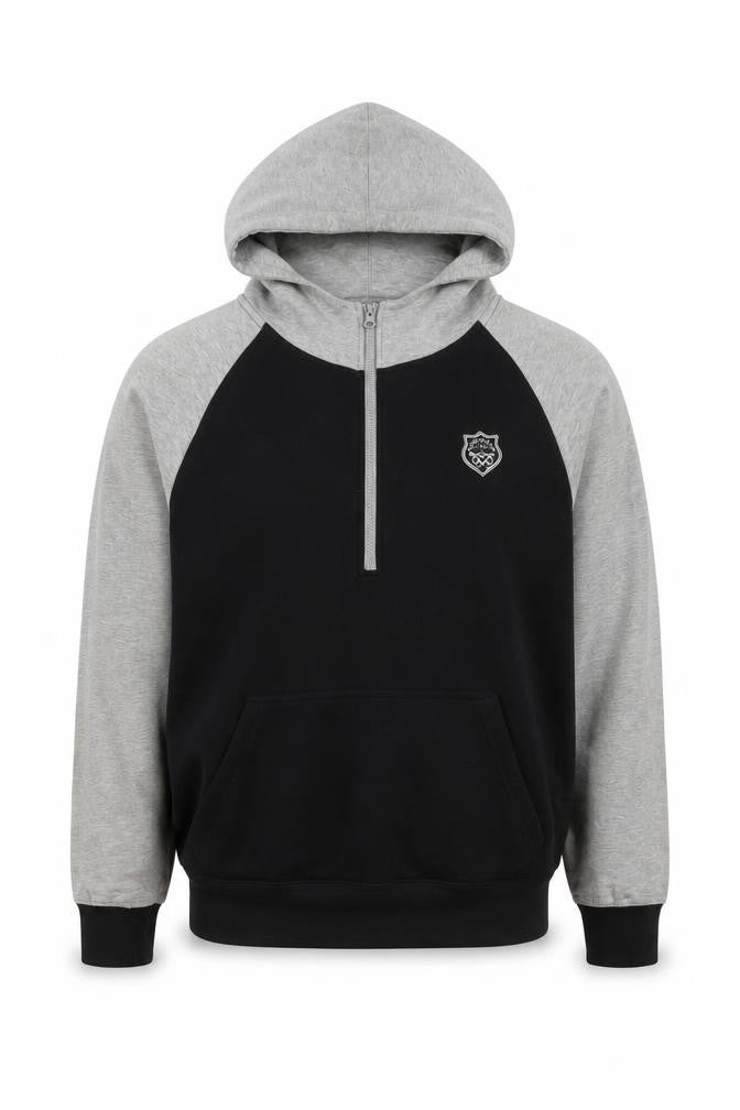 Richman Utility Men’s Black Grey Cotton Pullover Hoodie L Logo