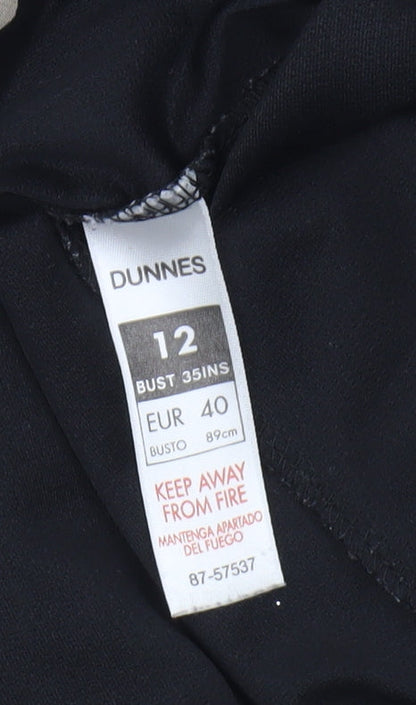 Dunnes Women’s Black Polka Dot Long Sleeve Blouse Size 12