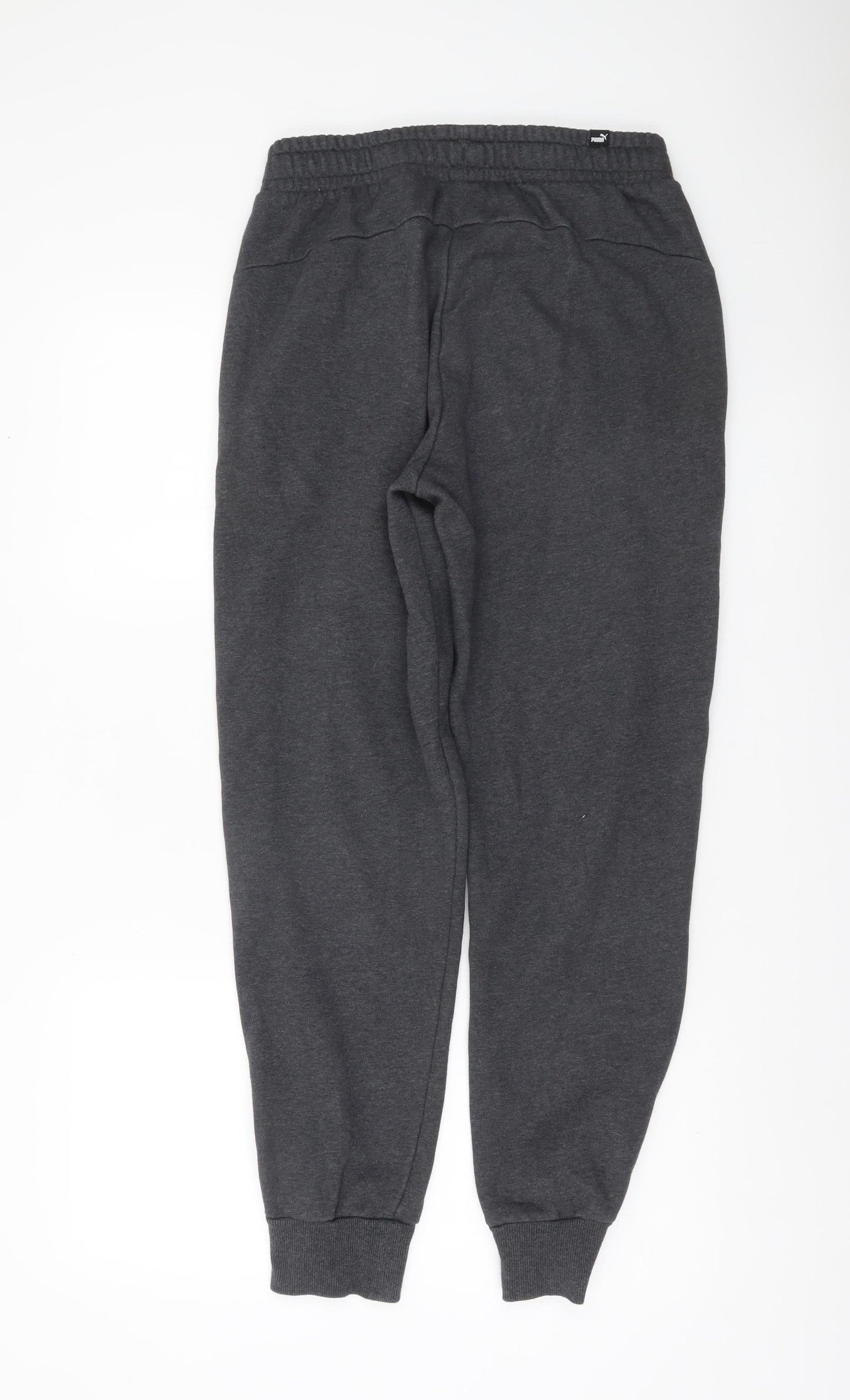 Puma Mens Grey Jogger Sweatpants M Elastic Waist Pockets Cuffed