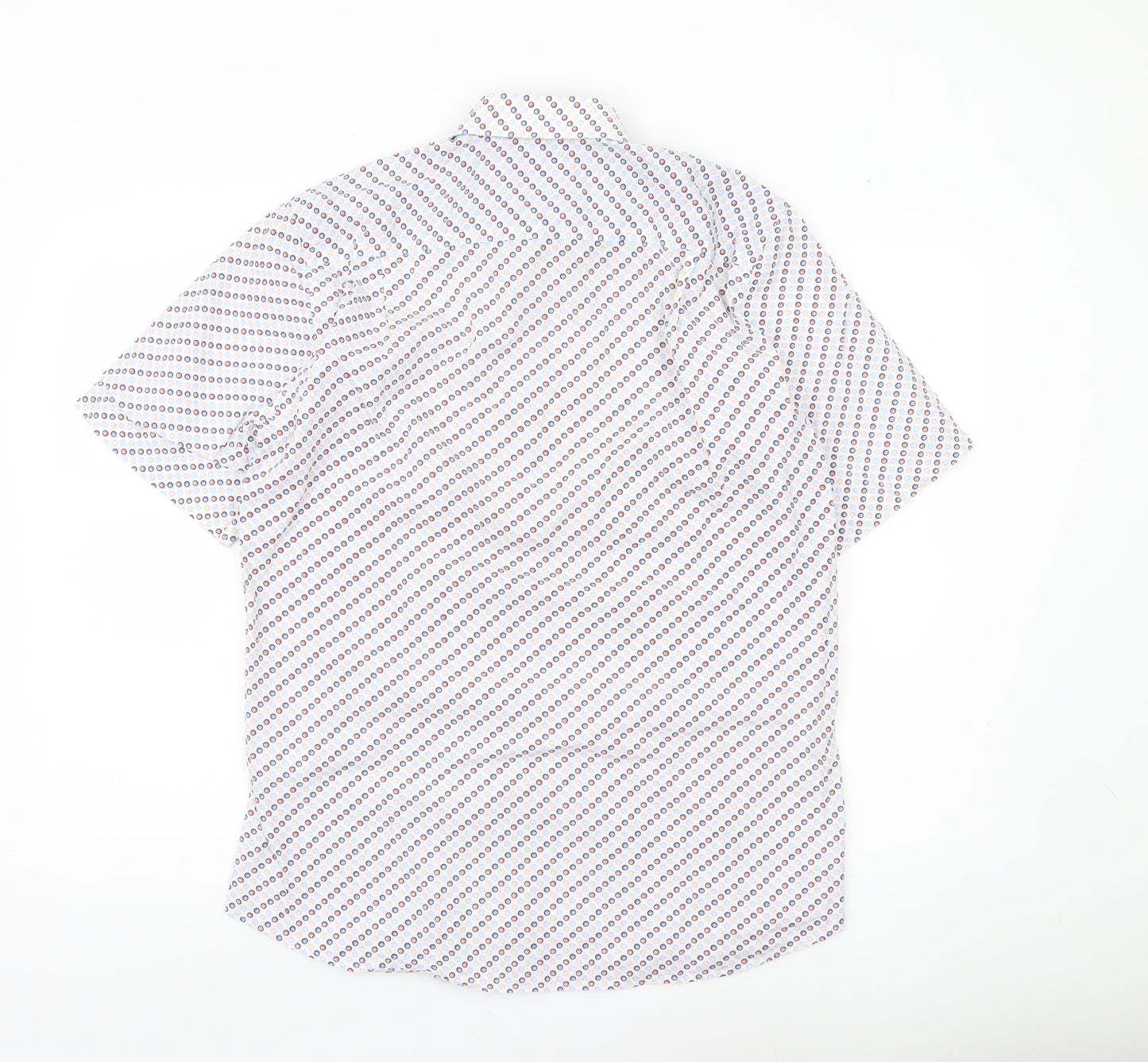 Scotland Blue Men's Multicoloured M Short Sleeve Cotton Shirt