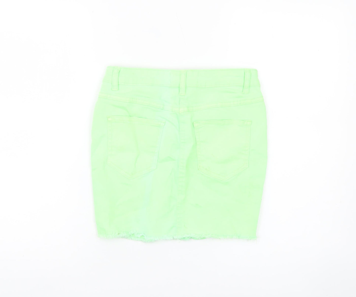 Parisian Women Green Size 8 Distressed Denim Pencil Mini Skirt