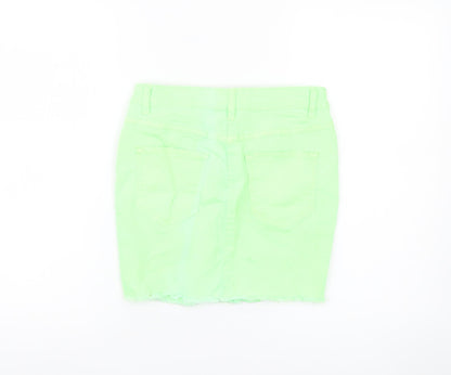 Parisian Women Green Size 8 Distressed Denim Pencil Mini Skirt