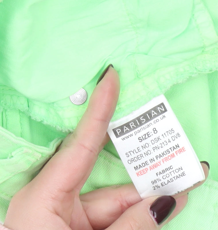 Parisian Women Green Size 8 Distressed Denim Pencil Mini Skirt