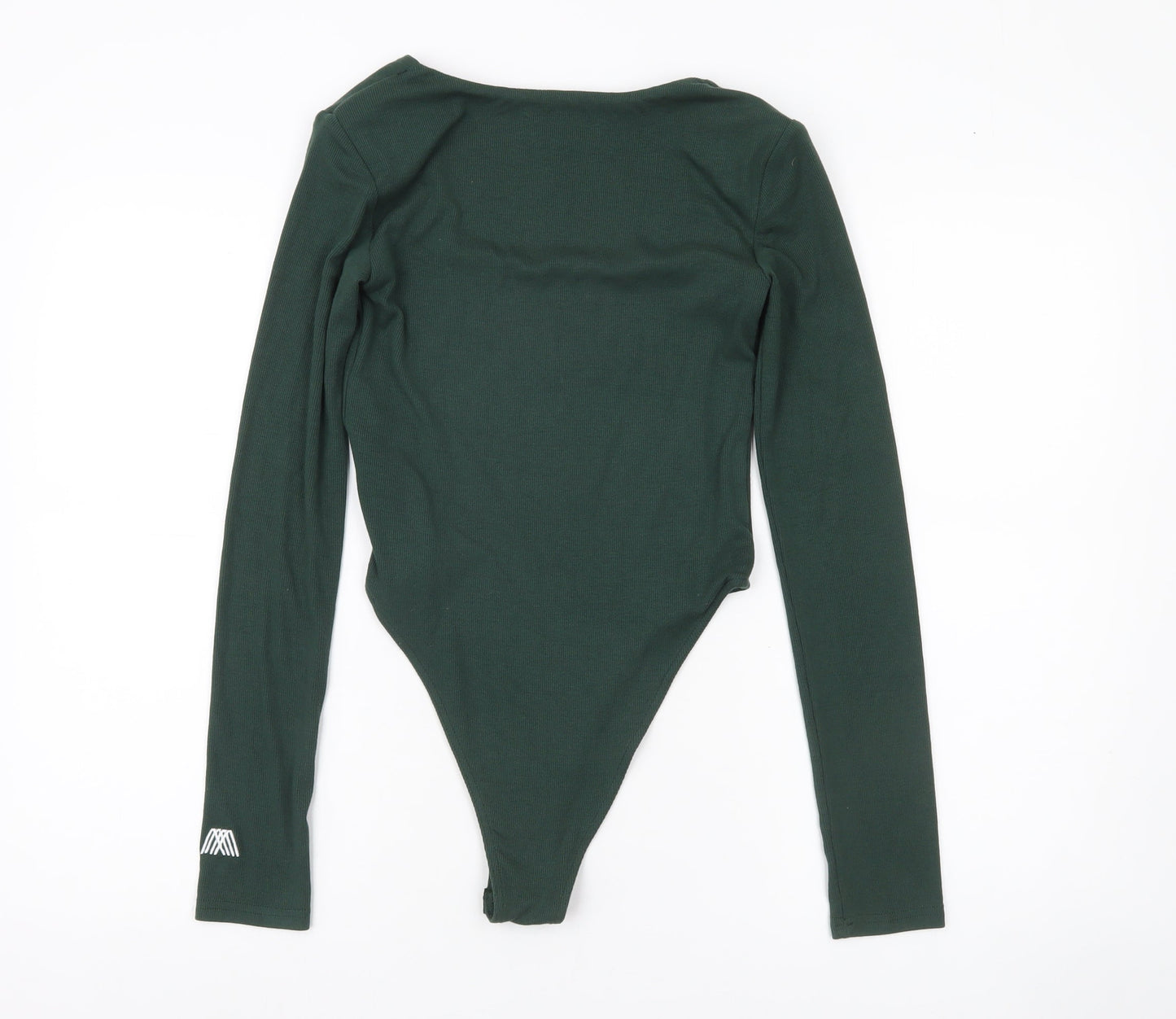 4TH ARQ Women’s Green Square Neck Long Sleeve Bodysuit Size S