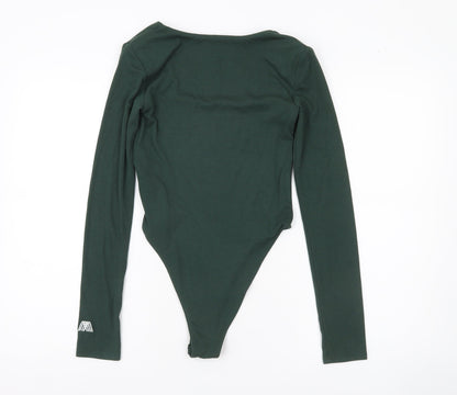 4TH ARQ Women’s Green Square Neck Long Sleeve Bodysuit Size S