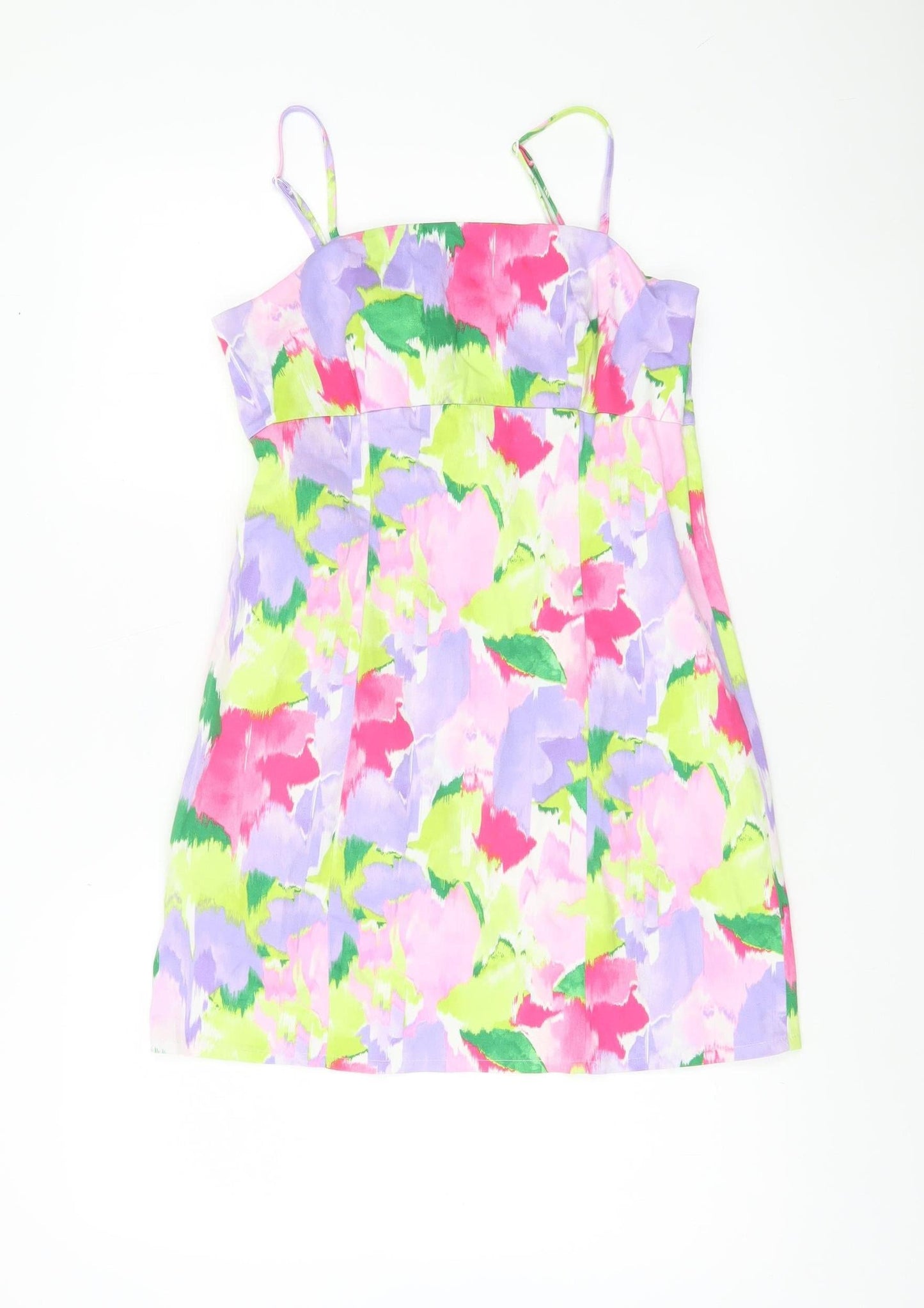 Primark Womens Multicoloured Floral Slip Dress Size 10