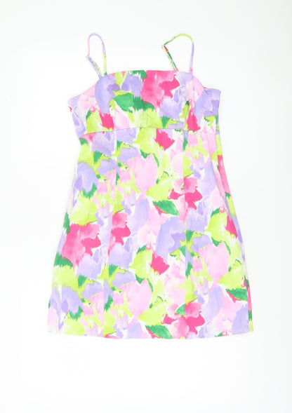 Primark Womens Multicoloured Floral Slip Dress Size 10