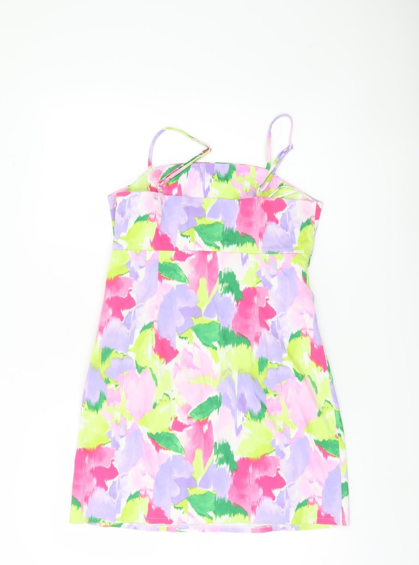 Primark Womens Multicoloured Floral Slip Dress Size 10