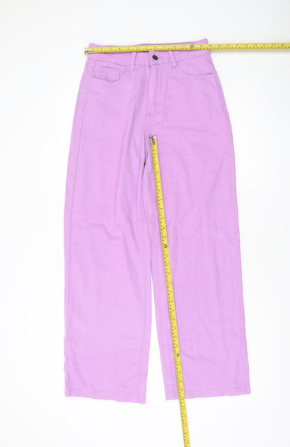 SHEIN Womens Purple Wide-Leg High Rise Jeans Size 8