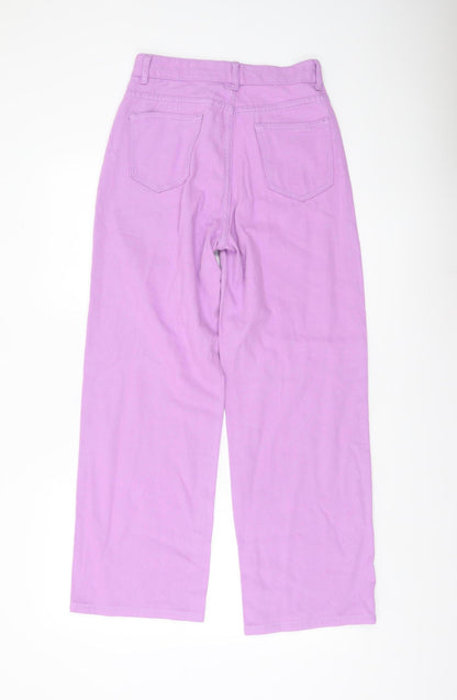 SHEIN Womens Purple Wide-Leg High Rise Jeans Size 8