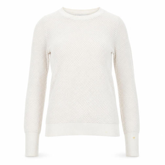 Zara Women Ivory Knit Pullover Jumper Size 8 Crew Neck Long Sleeve