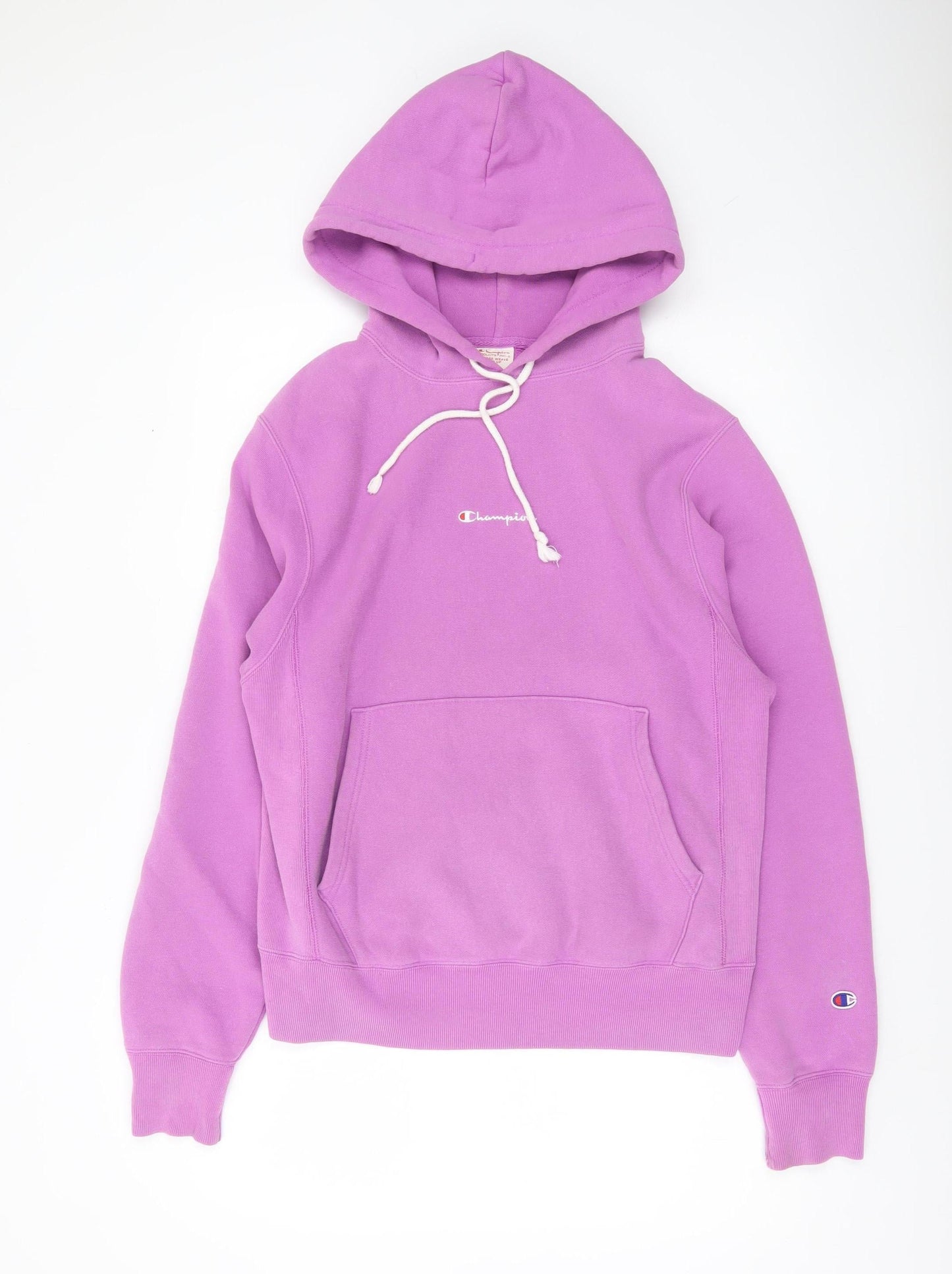 Champion Women’s Purple Pullover Hoodie Small Logo Vintage