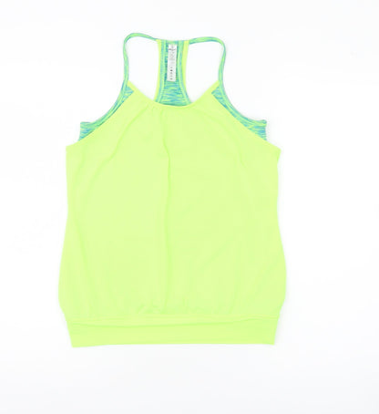 90 Degree by Reflex Girls Teens Green Racerback Tank Sports Top Size 14