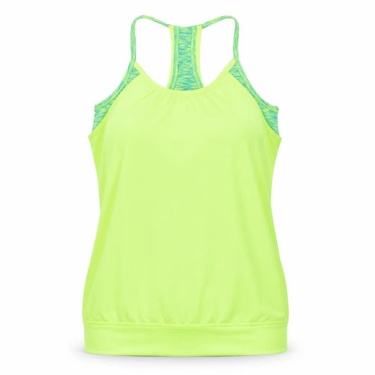 90 Degree by Reflex Girls Teens Green Racerback Tank Sports Top Size 14